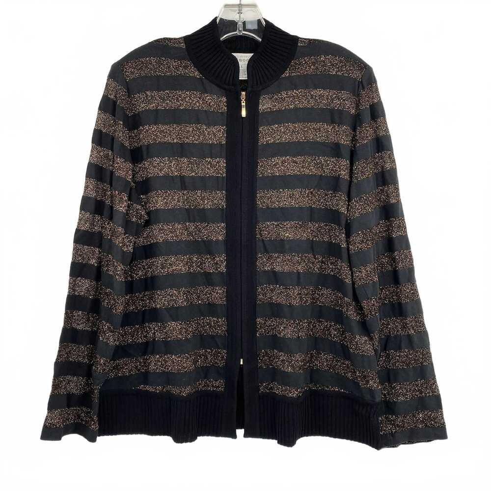 Misook Black Gold Cardigan | Womens L
